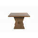 Zivy Dining Table | 78" Modern Farmhouse Hourglass Oak Brown Wood