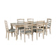 Cherie 7pc Dining Table Set | Turned Legs | 6 Chairs | Light Brown BM333507