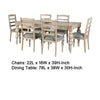 Cherie 7pc Dining Table Set | Turned Legs | 6 Chairs | Light Brown BM333507