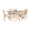 Lucas 7pc Dining Table Set | 6 Spindle Back Chairs | Natural Brown BM333508