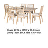 Lucas 7pc Dining Table Set | 6 Spindle Back Chairs | Natural Brown BM333508