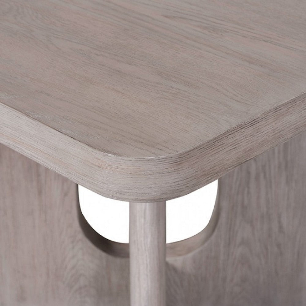 Zoko 7pc Counter Height Dining Table Set | Polyester White Wash Oak BM333509