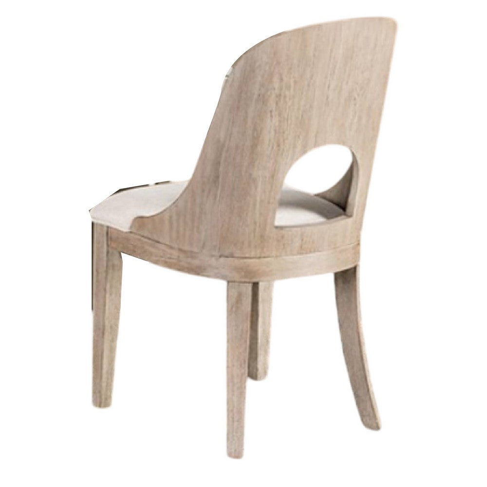 Zoko 5pc Round Dining Table Set | Polyester Chairs | White Wash Wood BM333510