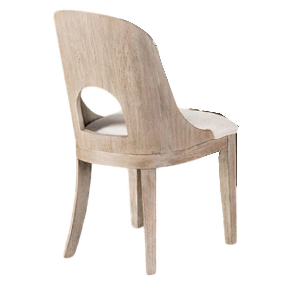 Zoko 5pc Round Dining Table Set | Polyester Chairs | White Wash Wood BM333510