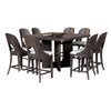 Zoko 7pc Counter Height Dining Table Set | Polyester | Ash Gray Wood
