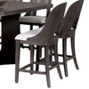 Zoko 7pc Counter Height Dining Table Set | Polyester | Ash Gray Wood