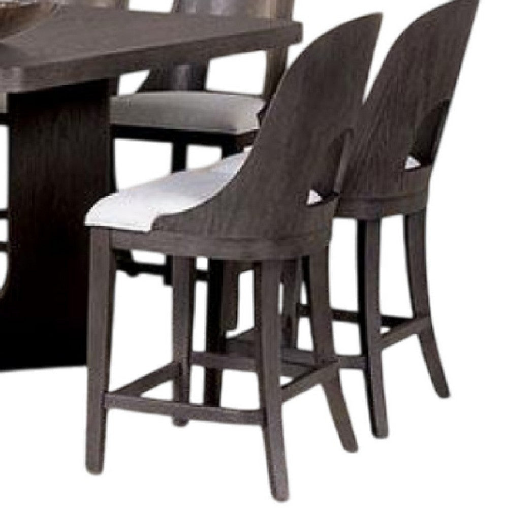 Zoko 7pc Counter Height Dining Table Set | Polyester | Ash Gray Wood