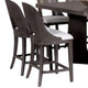 Zoko 7pc Counter Height Dining Table Set | Polyester | Ash Gray Wood