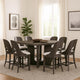 Zoko 7pc Counter Height Dining Table Set | Polyester | Ash Gray Wood