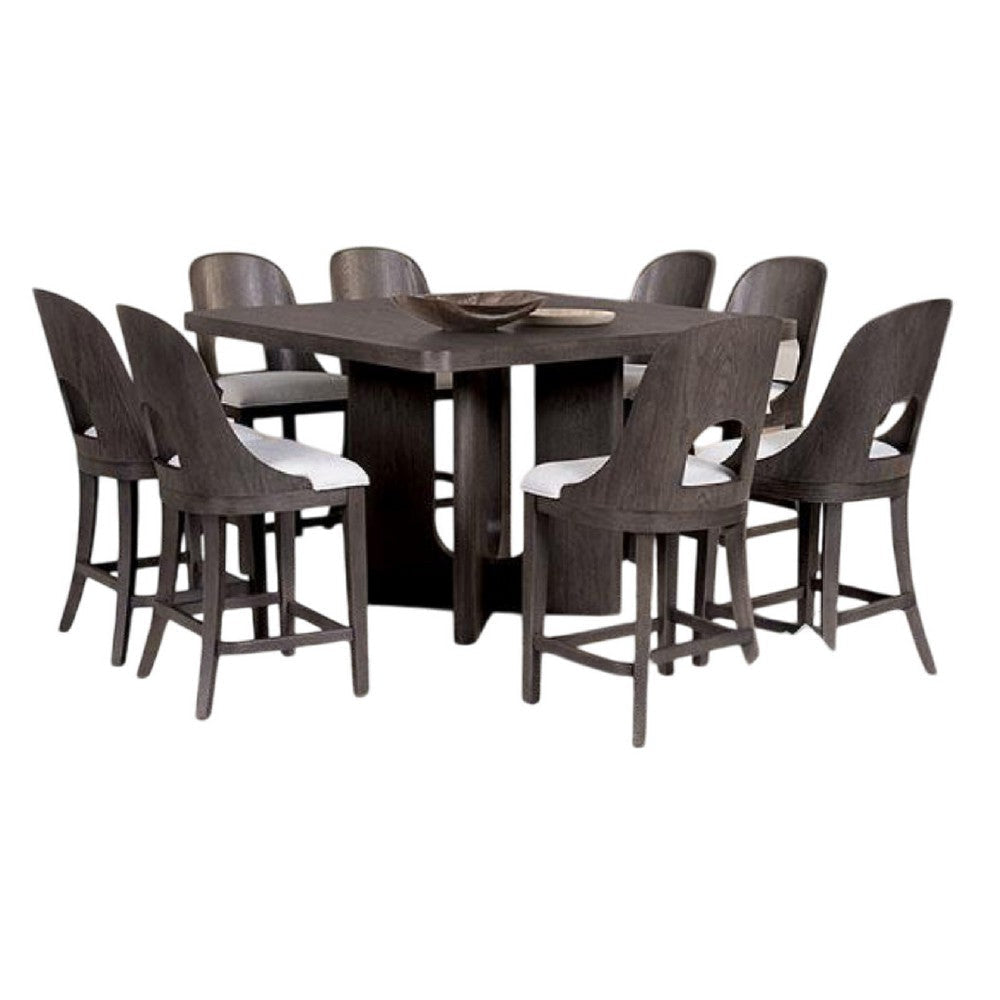 Zoko 7pc Counter Height Dining Table Set | Polyester | Ash Gray Wood