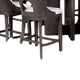 Zoko 9pc Counter Height Dining Table Set | White Seats Ash Gray Wood BM333513