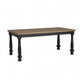 Ginie 7pc Dining Table Set | 6 Chairs | Farmhouse Legs | Black Wood BM333516