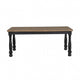 Ginie 7pc Dining Table Set | 6 Chairs | Farmhouse Legs | Black Wood BM333516