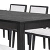 Kizie 7pc Dining Table Set | 94-118" Extendable | Black Wood Chairs