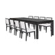Kizie 9pc Dining Table Set | 94-118’’ Extendable | Black Wood Chairs BM333518