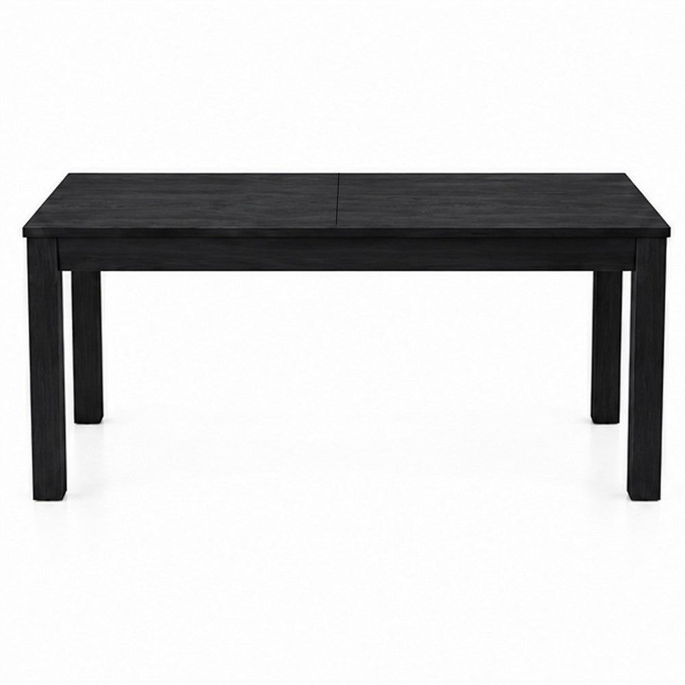 Kizie 9pc Dining Table Set | 94-118" Extendable | Black Wood Chairs