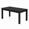 Kizie 9pc Dining Table Set | 94-118" Extendable | Black Wood Chairs