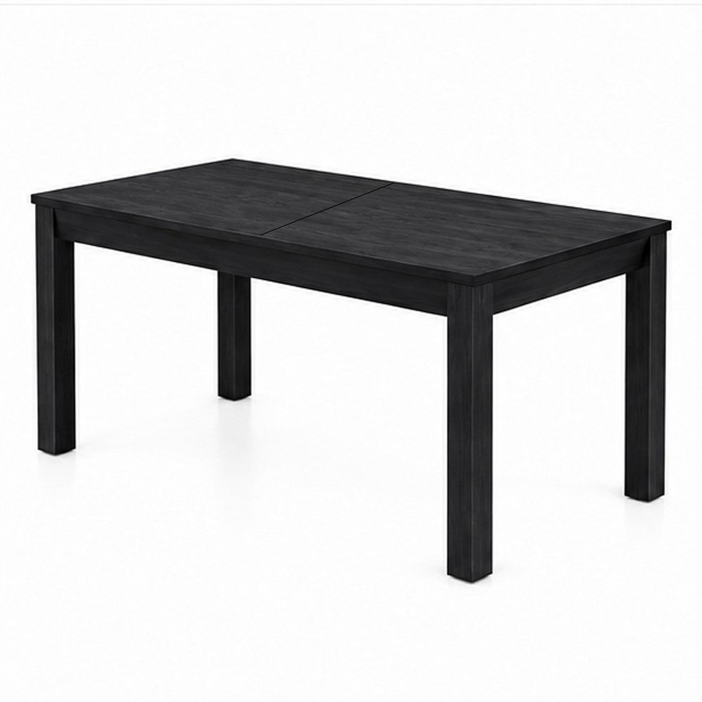 Kizie 9pc Dining Table Set | 94-118" Extendable | Black Wood Chairs