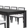 Kizie 9pc Dining Table Set | 94-118" Extendable | Black Wood Chairs