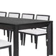 Kizie 9pc Dining Table Set | 94-118’’ Extendable | Black Wood Chairs BM333518