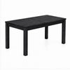 Kizie 9pc Dining Table Set | 94-118" Extendable | Black Wood Chairs