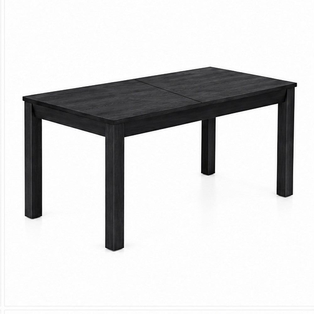Kizie 9pc Dining Table Set | 94-118" Extendable | Black Wood Chairs