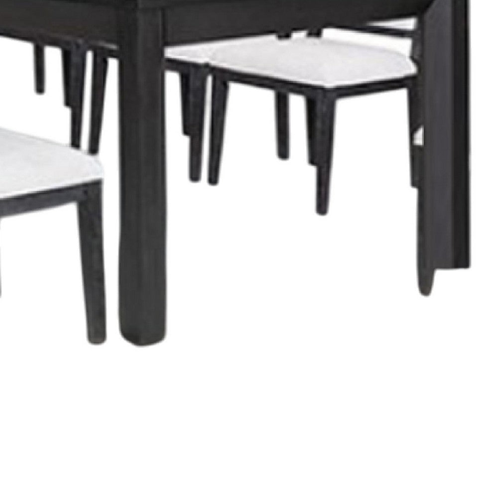 Kizie 9pc Dining Table Set | 94-118’’ Extendable | Black Wood Chairs BM333518