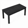 Kizie 9pc Dining Table Set | 94-118" Extendable | Black Wood Chairs