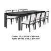 Kizie 9pc Dining Table Set | 94-118’’ Extendable | Black Wood Chairs BM333518