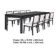 Kizie 9pc Dining Table Set | 94-118’’ Extendable | Black Wood Chairs BM333518