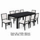 Kizie 9pc Dining Table Set | 94-118" Extendable | Black Wood Chairs