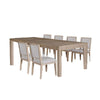 Kizie 7pc Dining Table Set | 94-118’’ Extendable | Tawny Brown Chairs BM333519