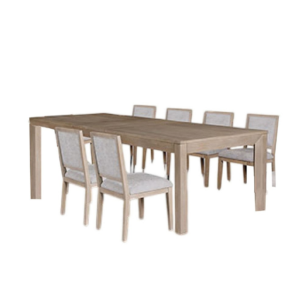 Kizie 7pc Dining Table Set | 94-118’’ Extendable | Tawny Brown Chairs BM333519
