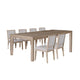 Kizie 7pc Dining Table Set | 94-118" Extendable | Tawny Brown Chairs