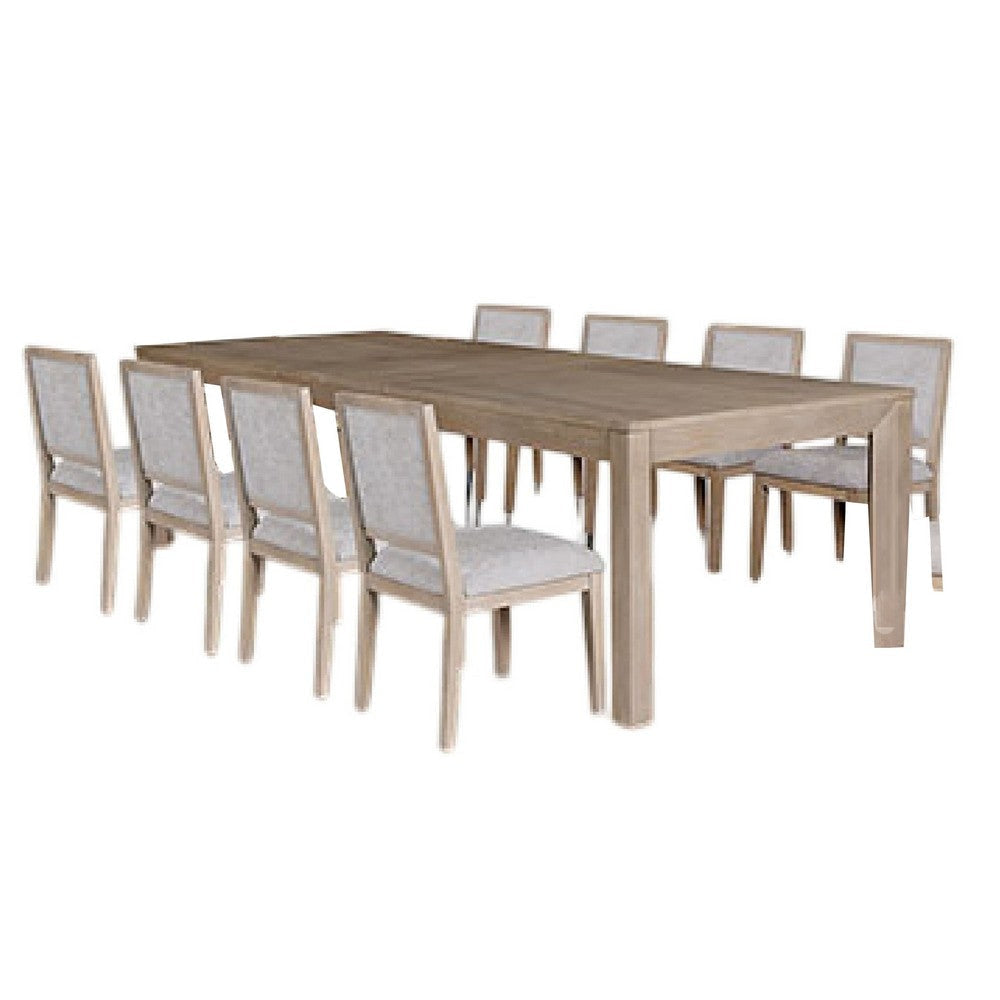 Kizie 9pc Dining Table Set | 94-118’’ Extendable | Tawny Brown Chairs BM333520