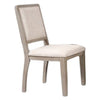 Giva 7pc Dining Table Set | 6 Polyester Chairs | Natural Brown Wood BM333521