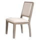 Giva 7pc Dining Table Set | 6 Polyester Chairs | Natural Brown Wood BM333521