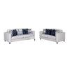 Harie 2pc Sofa Loveseat Set | 9 Accent Pillows | Light Gray Chenille BM333522