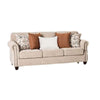 Bonie Sofa and Loveseat Set | Rolled Arms | 9 Pillow | Taupe Polyester BM333524