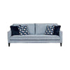 Colin 2pc Sofa Loveseat Set | 8 Throw Pillows | Gray Blue Polyester BM333525