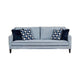 Colin 2pc Sofa Loveseat Set | 8 Throw Pillows | Gray Blue Polyester BM333525