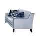 Colin 2pc Sofa Loveseat Set | 8 Throw Pillows | Gray Blue Polyester BM333525