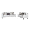 Riana 2pc Sofa Loveseat Set | 9 Accent Pillows | Modern White Black BM333526