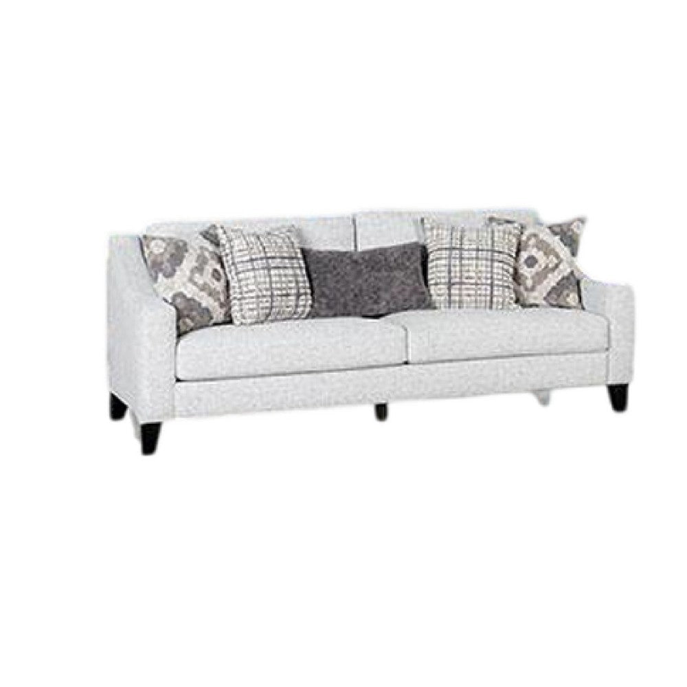 Riana 2pc Sofa Loveseat Set | 9 Accent Pillows | Modern White Black BM333526