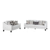 Riana 2pc Sofa Loveseat Set | 9 Accent Pillows | Modern White Black