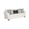 Berrie 2pc Sofa Loveseat Set | 9 Throw Pillows Modern White Polyester BM333527