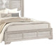Diaz King Bed | Sunburst Pattern and Recessed Panel | Light Gray Wood