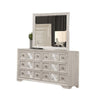Diaz 4pc Queen Size Bedroom Set | Dresser Mirror | Sunburst Light Gray BM333529