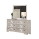 Diaz 4pc Queen Size Bedroom Set | Dresser Mirror | Sunburst Light Gray BM333529