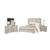 Diaz 4pc Queen Size Bedroom Set | Dresser Mirror | Sunburst Light Gray